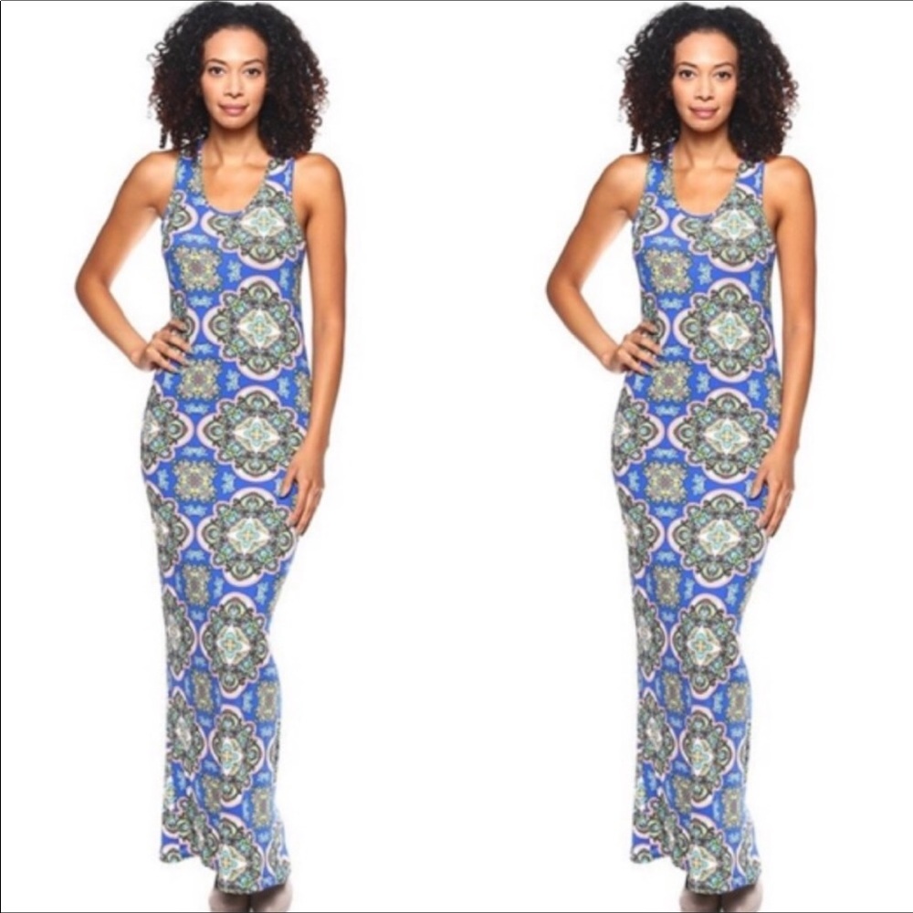 Spring/Summer Blue Colored Maxi Dress. NWT
